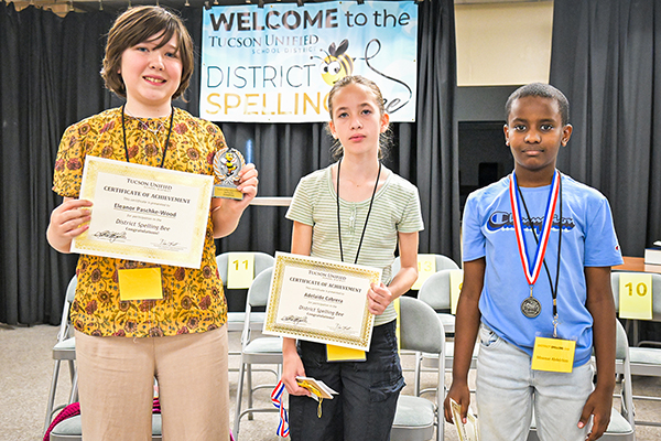 The top three student spellers